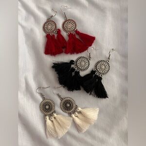 Fringe Bohemian Drop Earrings Bundle, NWT